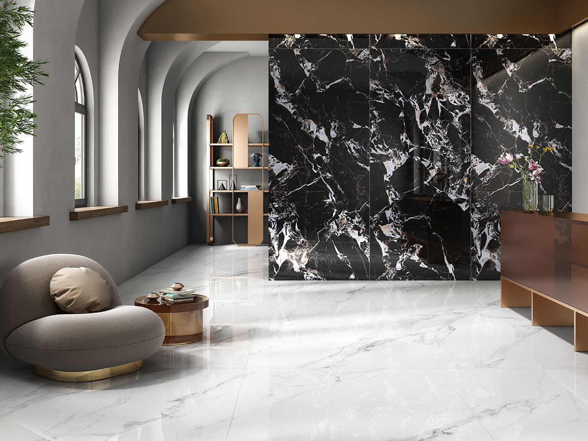 Black Antique 1200x2780mm Marble Tiles for Wall | Simpolo Tiles