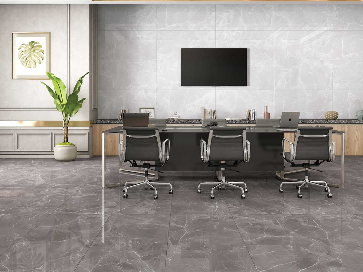 Prozzo 1190 2x4 Grey Marble Tiles for Wall and Floor | Simpolo