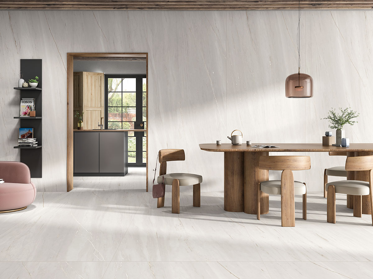 Fame White Stone Tiles for Wall and Floor | Simpolo Tiles & Bathware