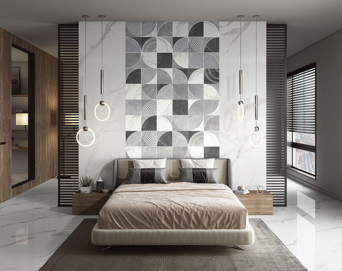 D-8147 2x2 Grey Marble Tiles for Wall and Floor | Simpolo Tiles