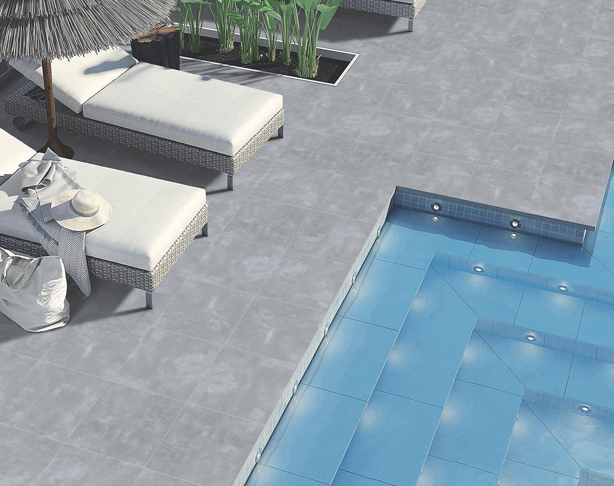 Rd 51 400x400mm Grey Concrete Tiles for Wall and Floor | Simpolo