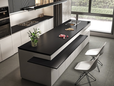 black and white kitchen tiles design