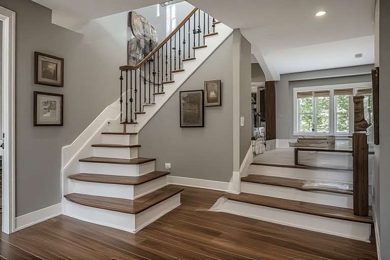 L-Shaped Stairs For Small Spaces