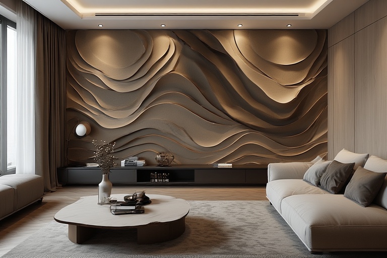 3D Textured PVC Panels for Stylish Walls with Depth and Visual Interest