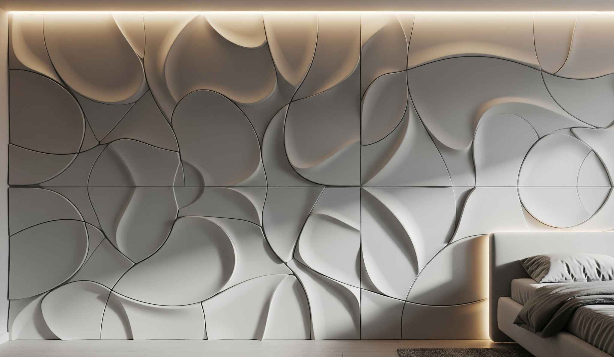 3D Textured Wall Tiles for Depth & Interest