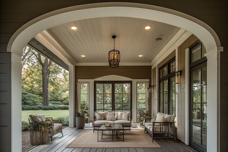 POP Design for Porch with Abstract Arches