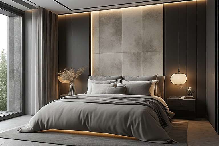 Small Bedroom Design with Accent Wall or Panels