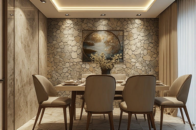 Accent Wall Dining Hall Design