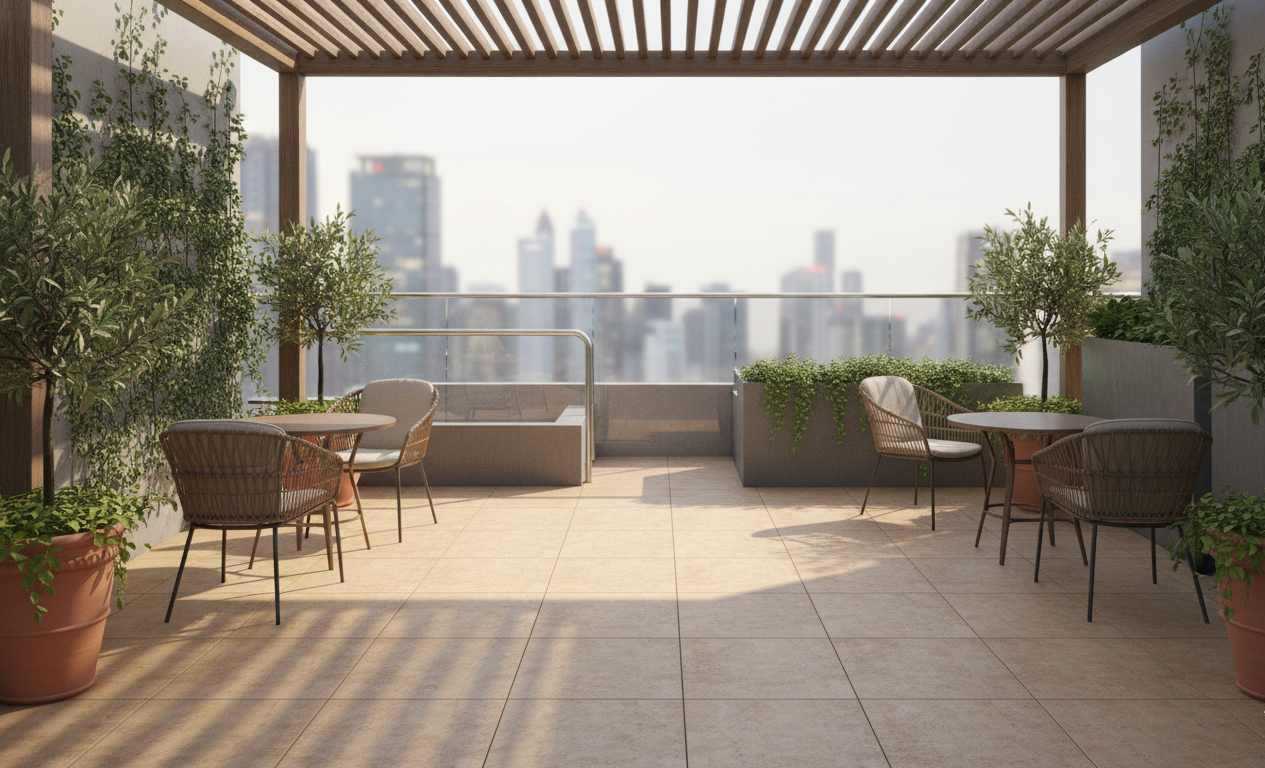 Accessible Terrace with Anti-Skid Tiles