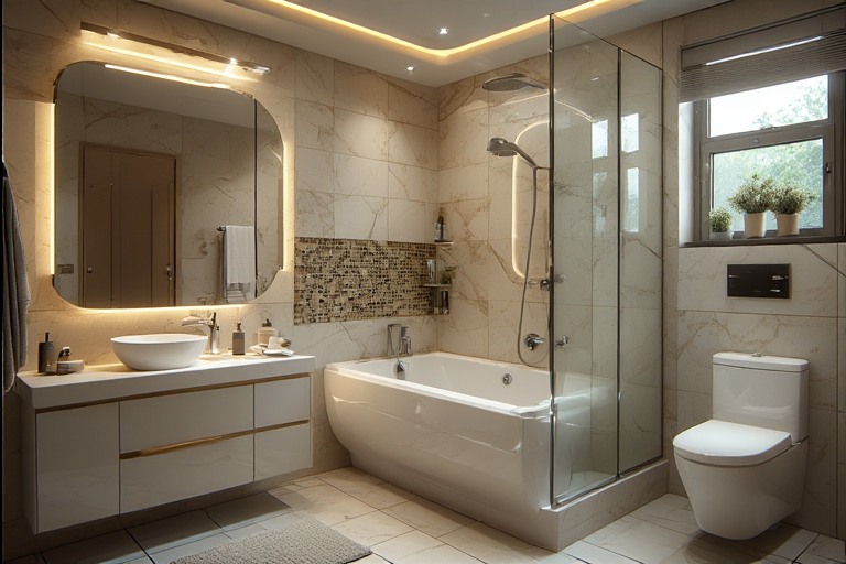 Ambient Lighting Fixture Fittings in Bathroom