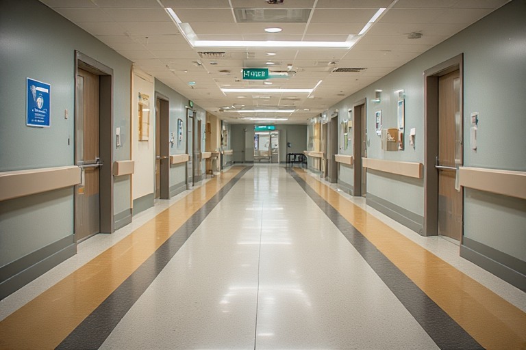 Anti-Skid Flooring Hospital Interior Design