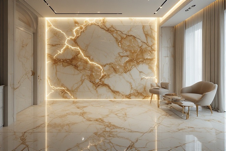 Backlit Onyx Marble Wall Designs