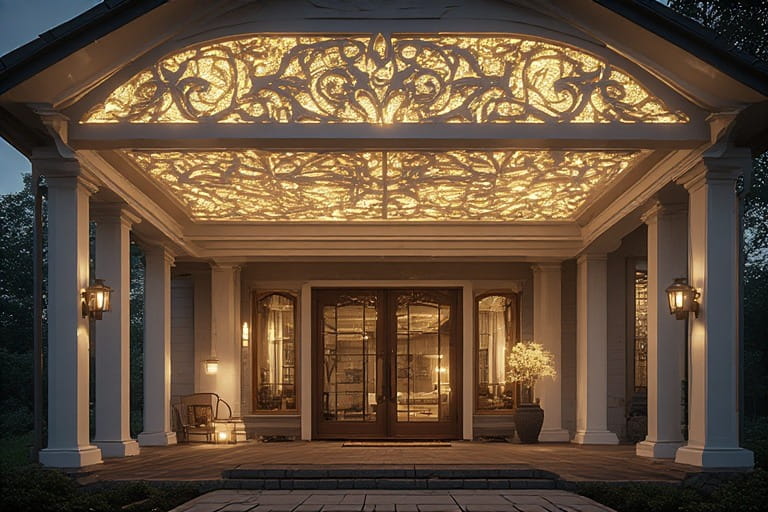 Backlit POP Porch Design