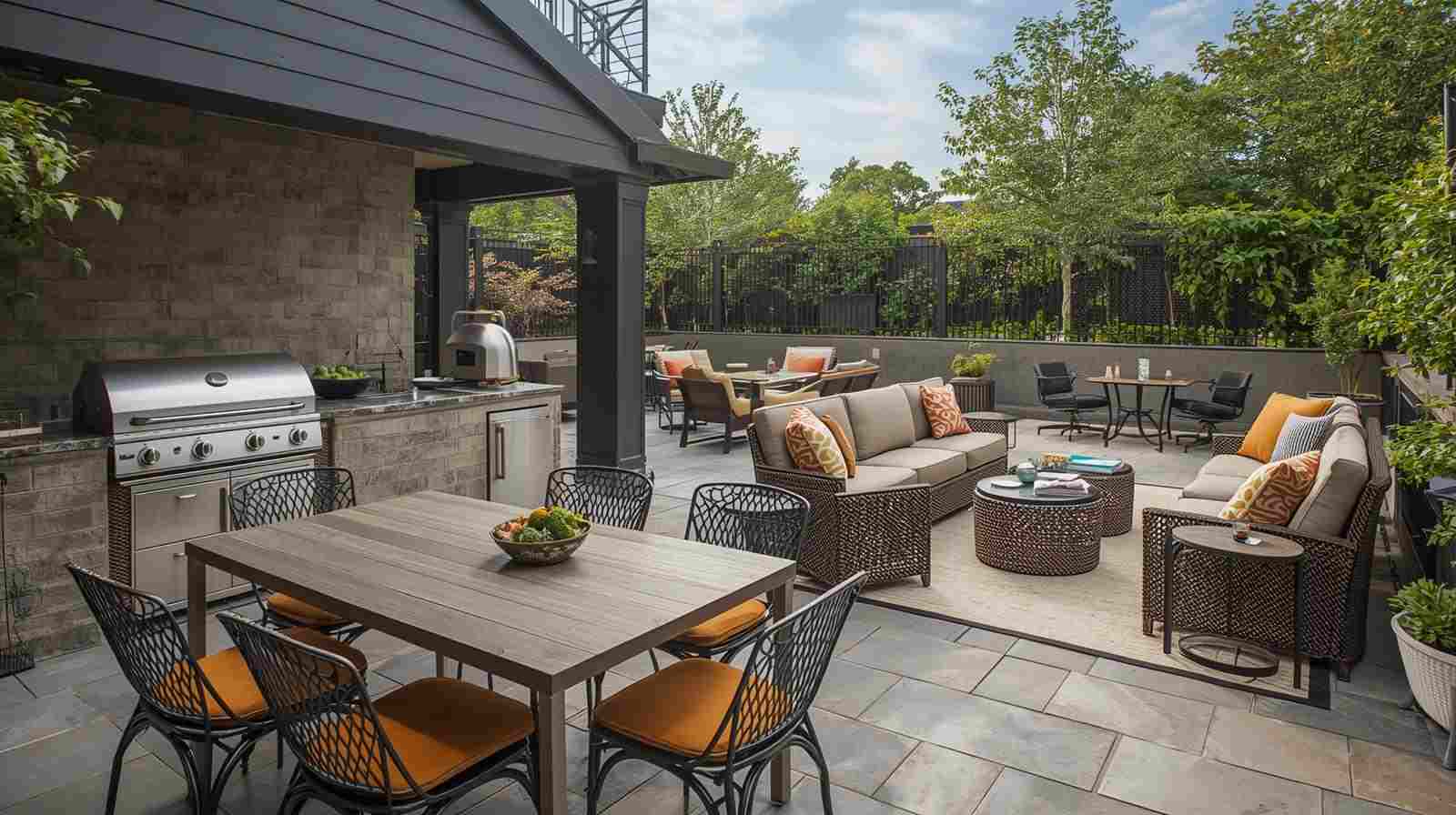 Barbecue & Dining Terrace Garden Design