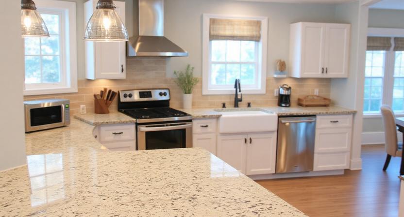 Beige Granite – Soft, Warm & Perfect for Subtle, Modern Kitchen Designs