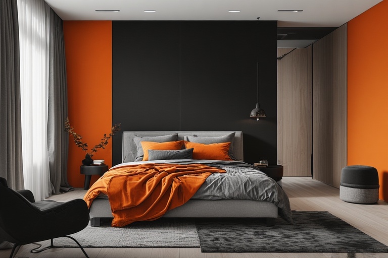Black & Signal Orange – Bold, High-Contrast & Striking Colour Pairing