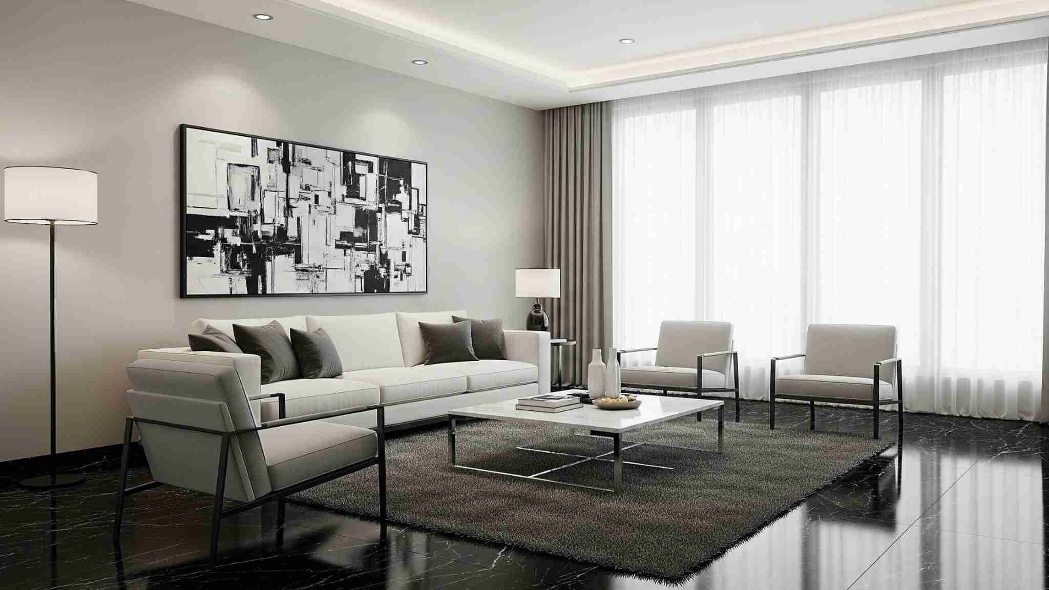 Black Marble Flooring for Luxe Minimalism