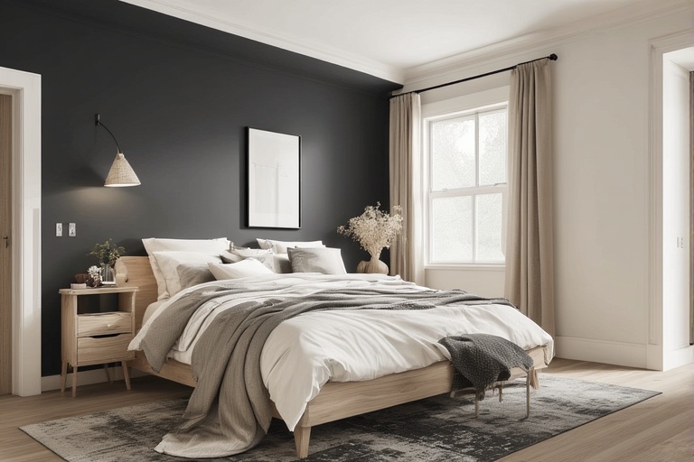 Black Pitch and Ivory Colour Combination for Bedroom for Elegant and Luxurious Interiors
