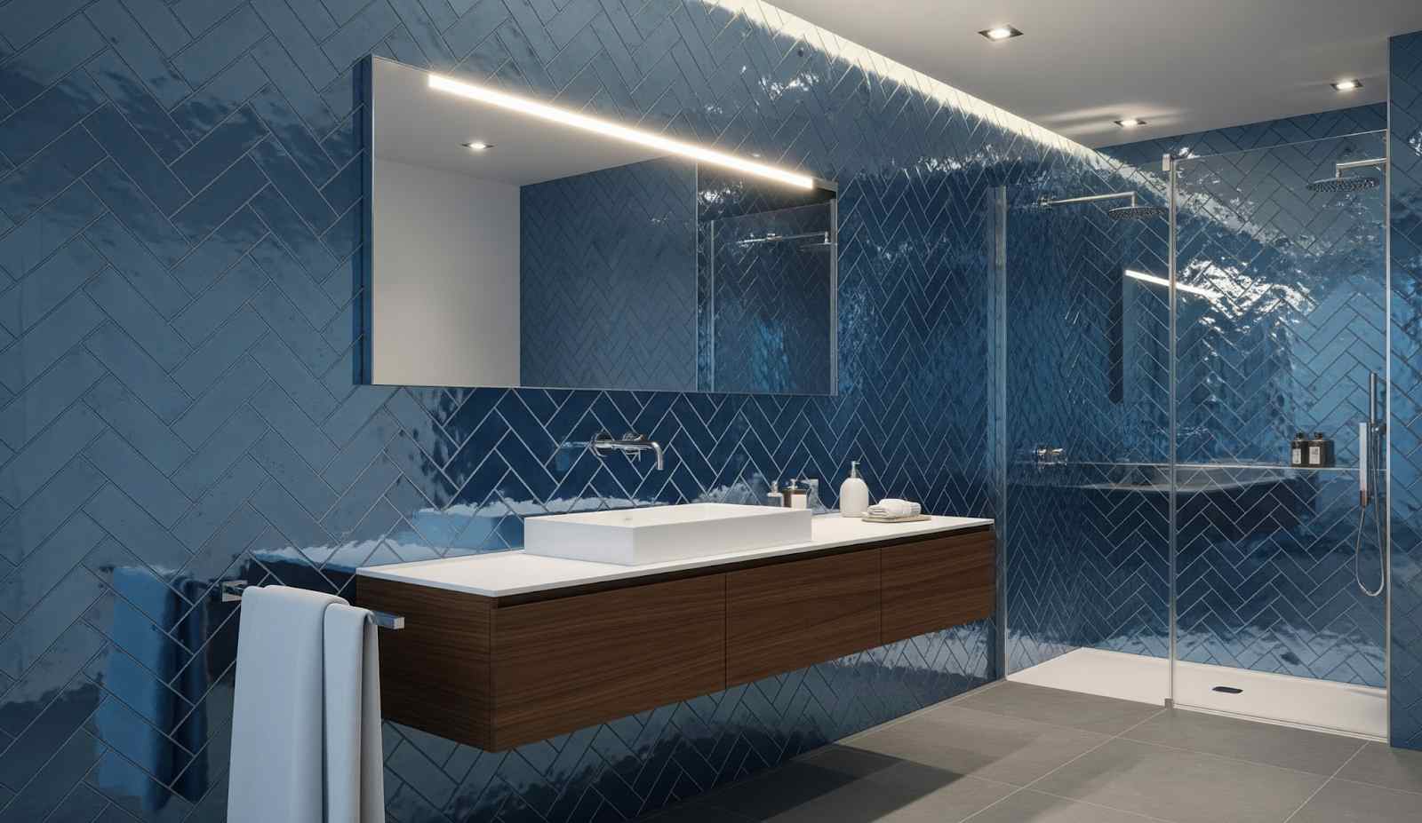 Blue Glass Tiles for a Sleek, Modern Look