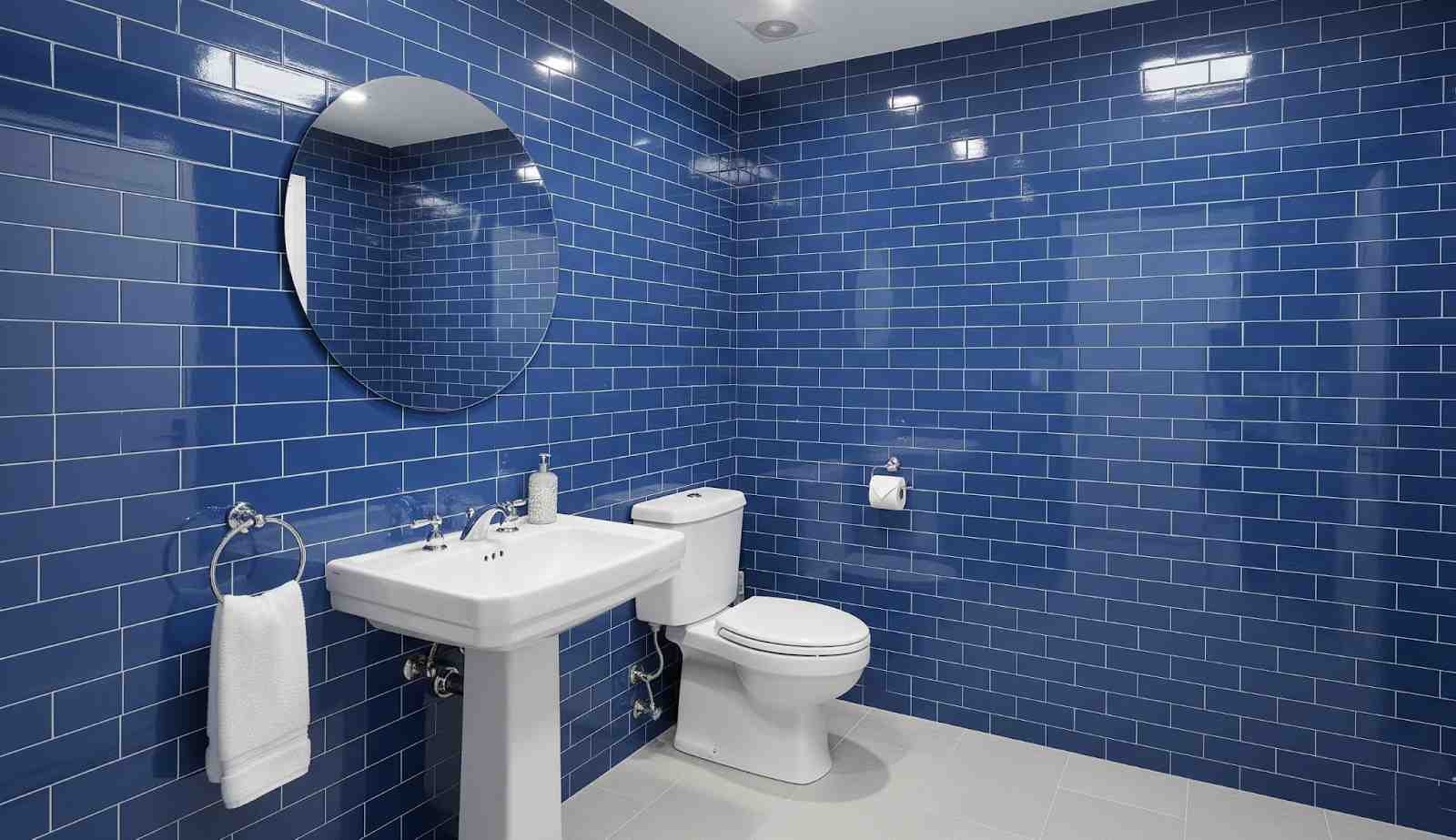 Blue Subway Tiles for a Classic Revival