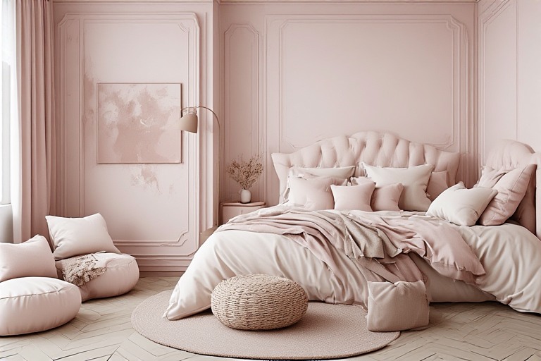 Soft Pastel Pink Bedroom Design
