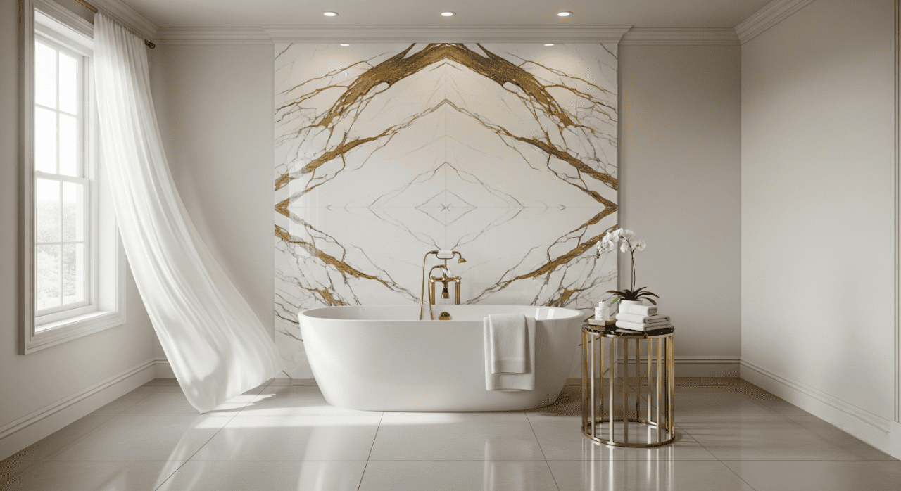Bold Luxury with Calacatta Gold Marble