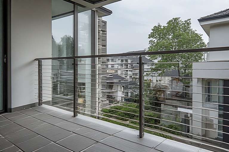 Grill Design for Balcony with Cable Railings