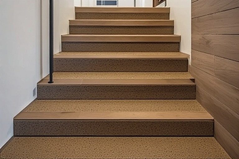 Carborundum chip rough tiles for stairs with maximum grip