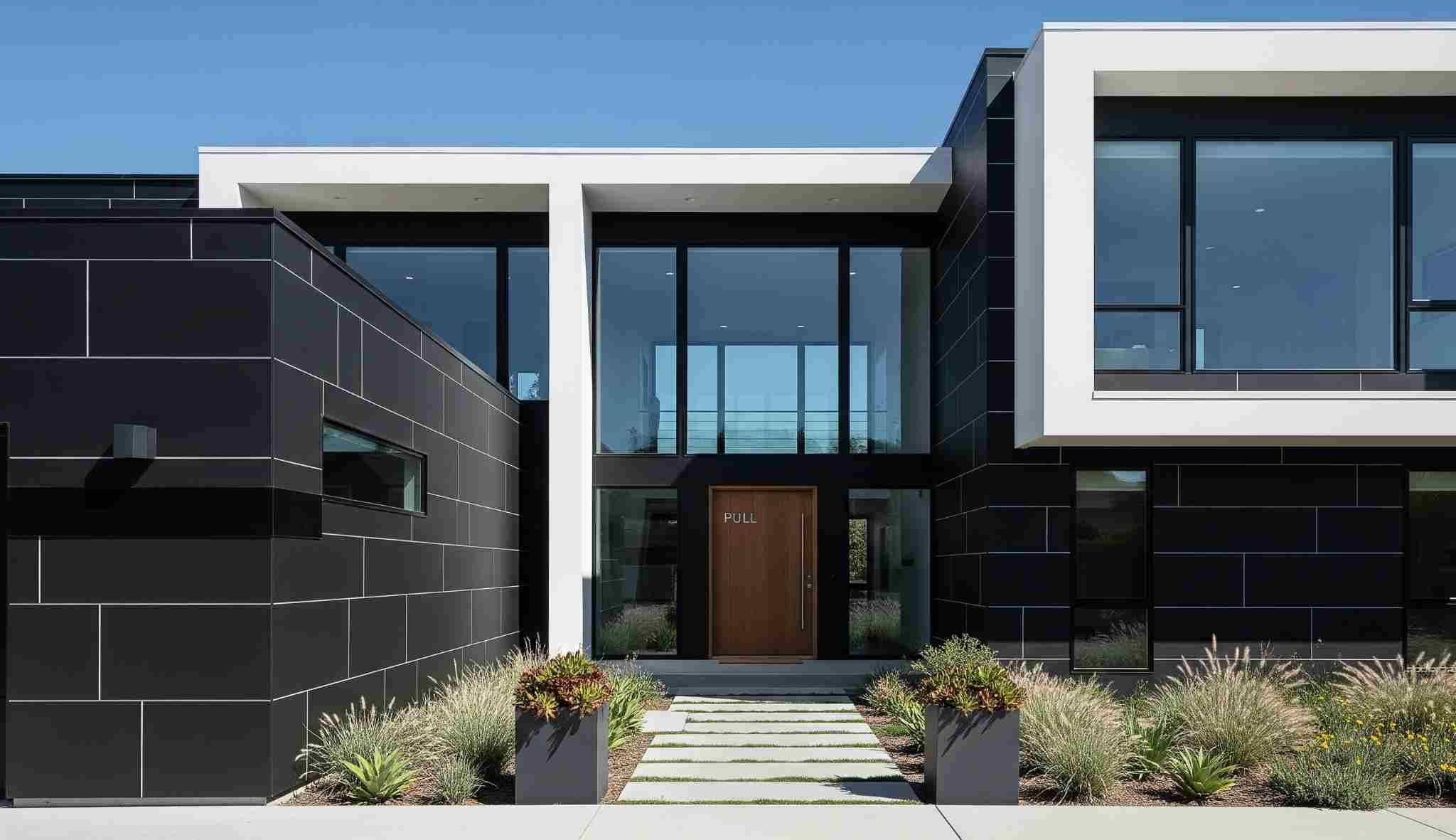 Charcoal Black and White with Matte Finish Tiles