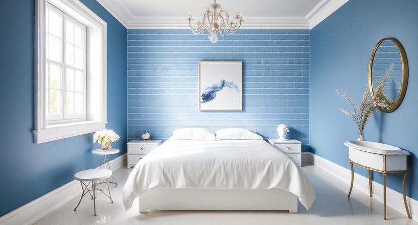 Classic Blue with White Tiles