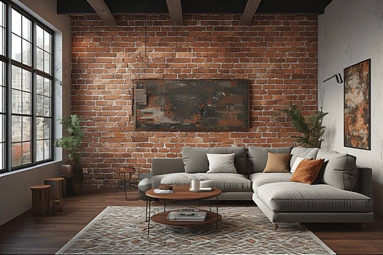 Brick wall design for hall