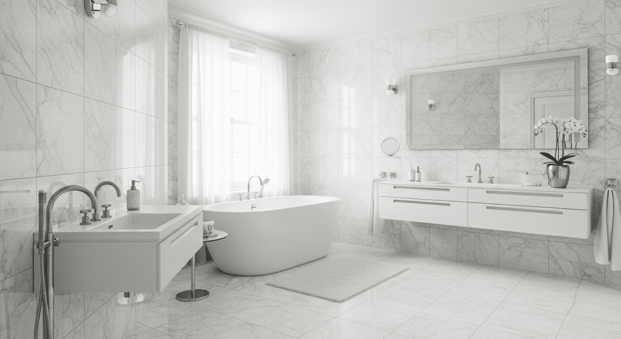 Classic Elegance with Carrara Marble Tiles