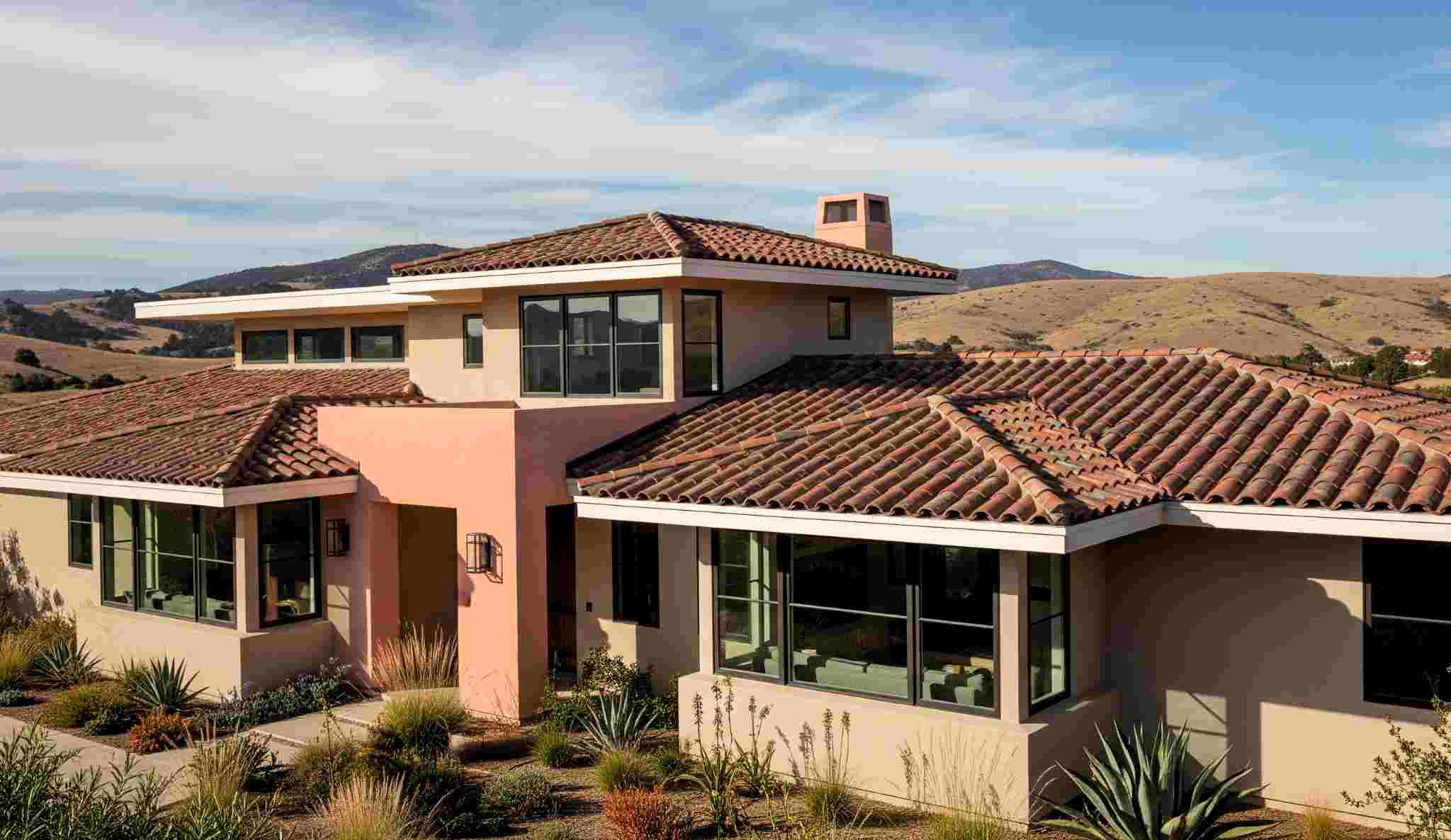 Classic Red Tiles Soft Peach POP