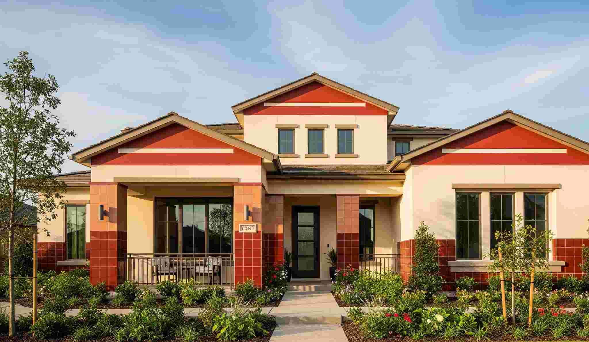Classic Red and Cream Paired with Terracotta Tiles