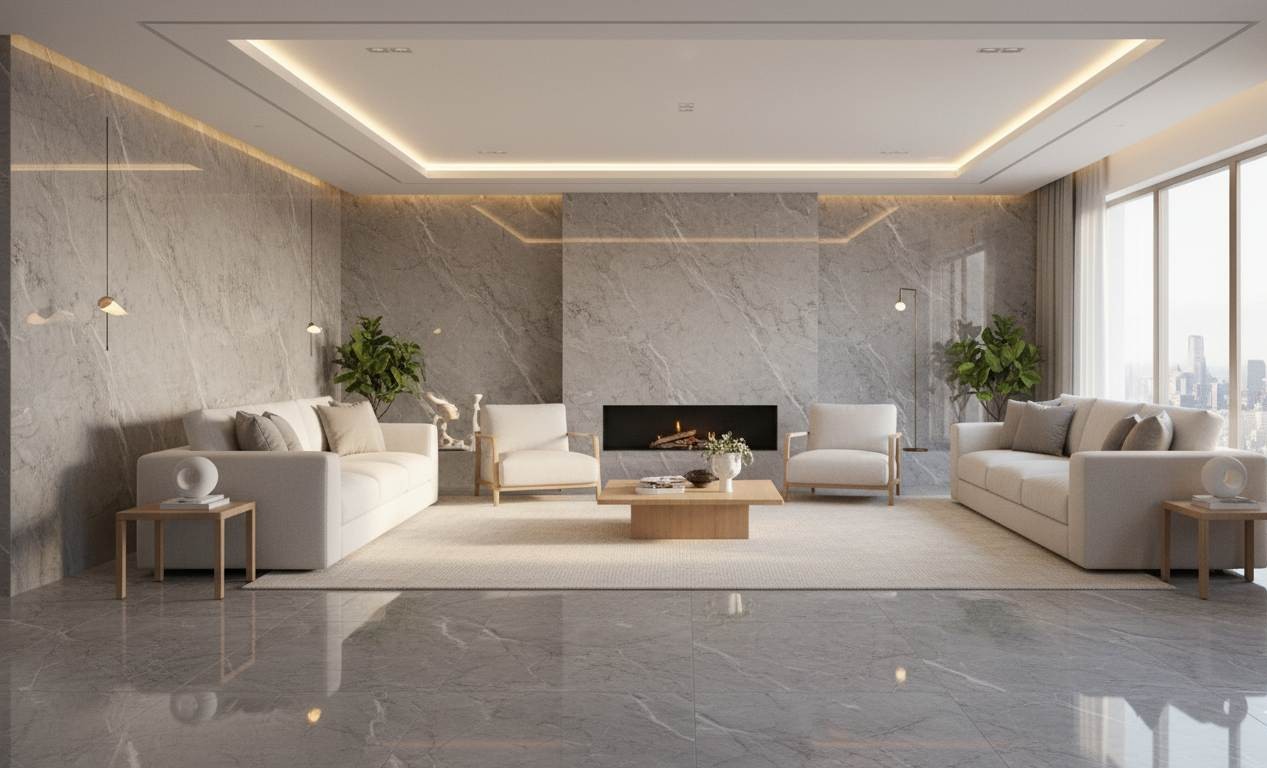 Classic Soft Veined Grey Marble