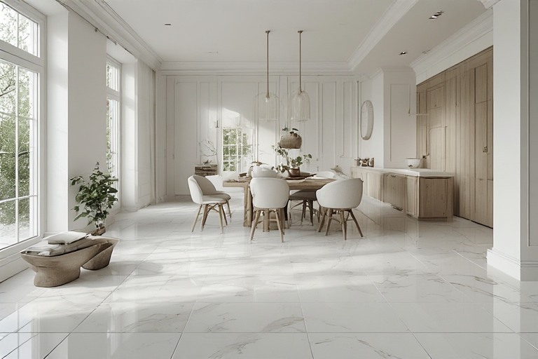 Classic white tile colours for home flooring and walls