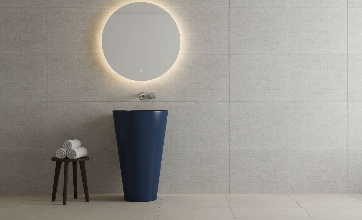 Color-Accented Pedestal Basins