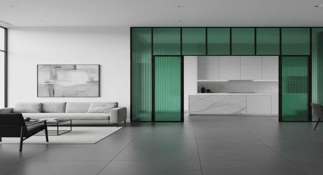 Colored Glass Partitions