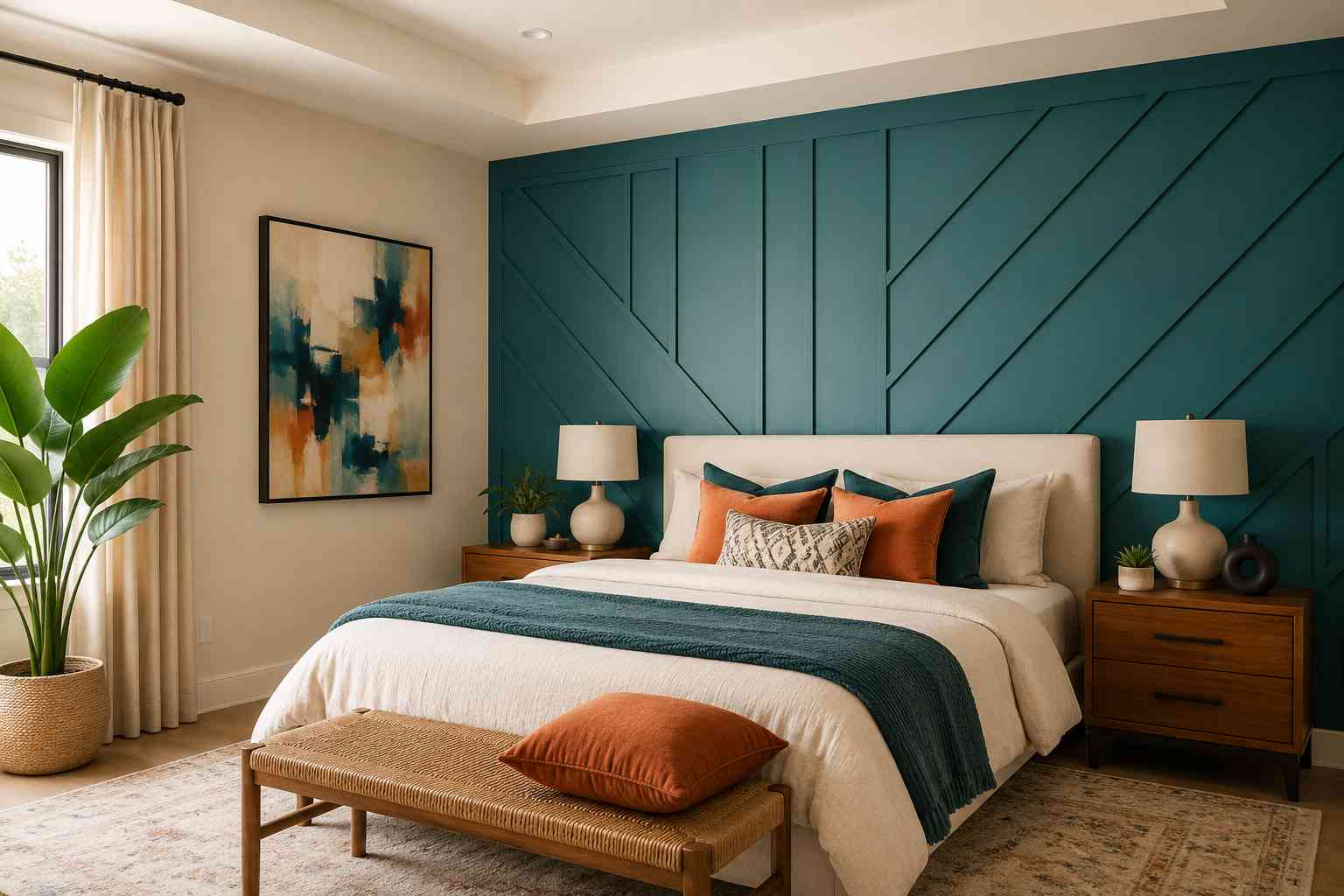 Kids Bedroom Design with Colourful Wall