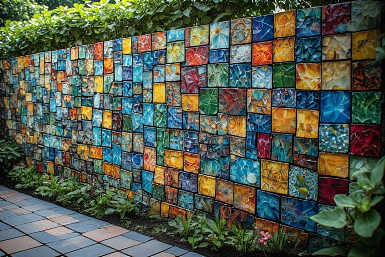 Mosaic Garden Wall Designs