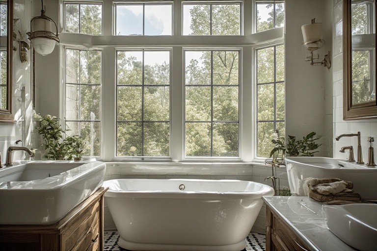 Combination Bathroom Window Design