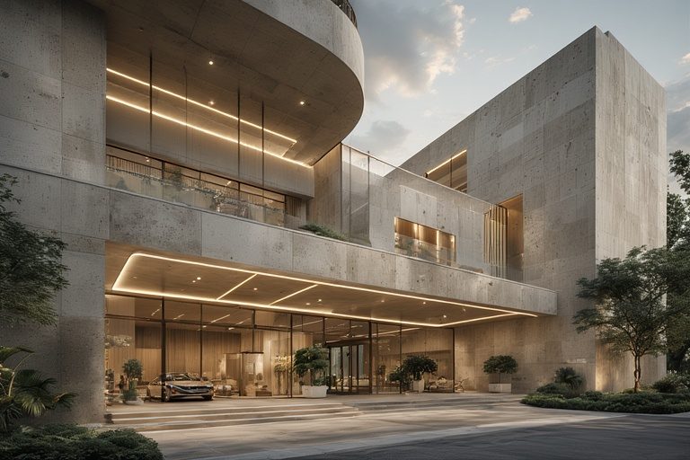 Combination of ceramic and vitrified elevation tiles