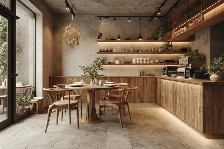 Combining Tiles with Wooden Elements for Warmth