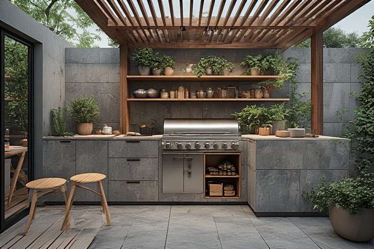 Compact Outdoor Kitchen Design