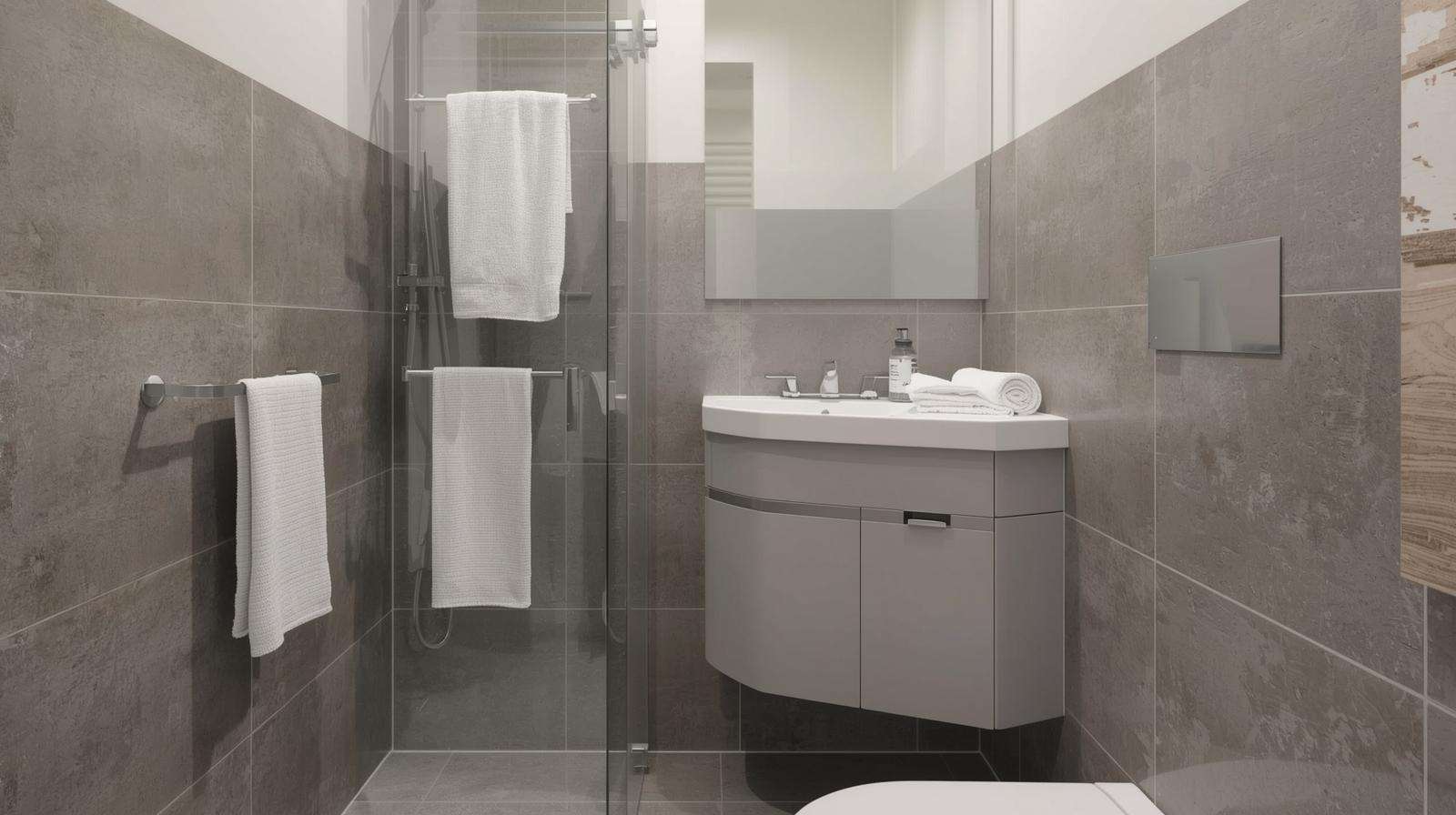 Compact corner vanity designs maximize bathroom space while maintaining a stylish and functional layout.