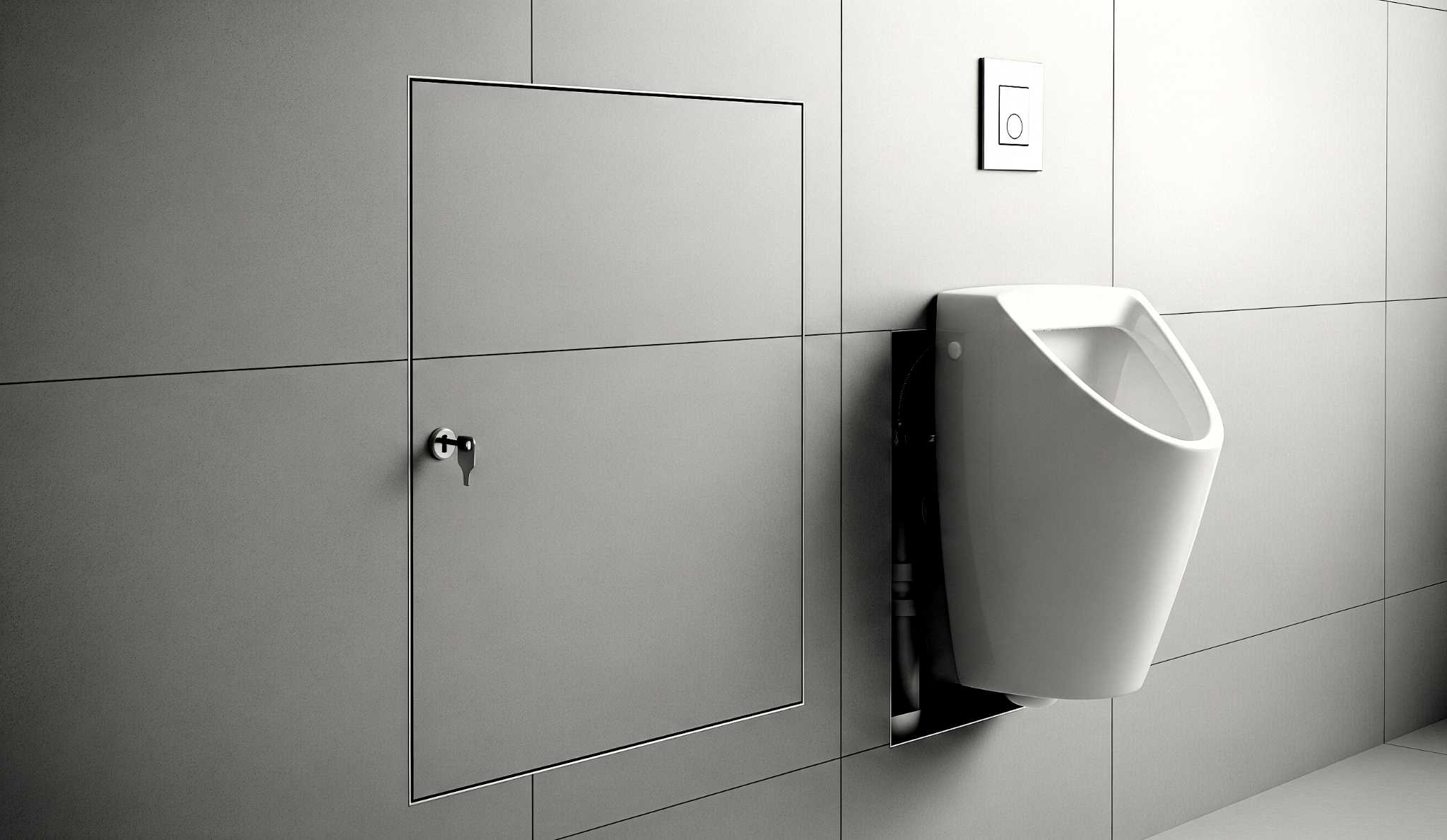 Concealed installations with access panels