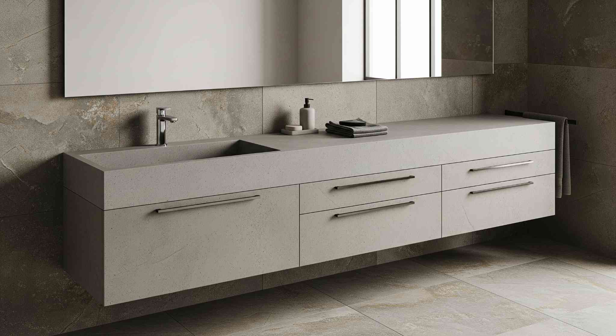 Concrete Bathroom Sink and Vanity Sets