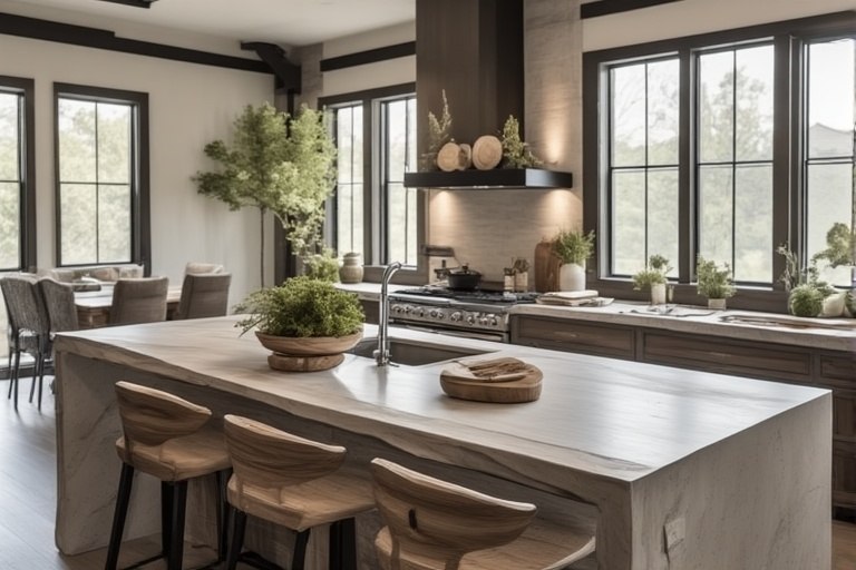 Concrete kitchen table top