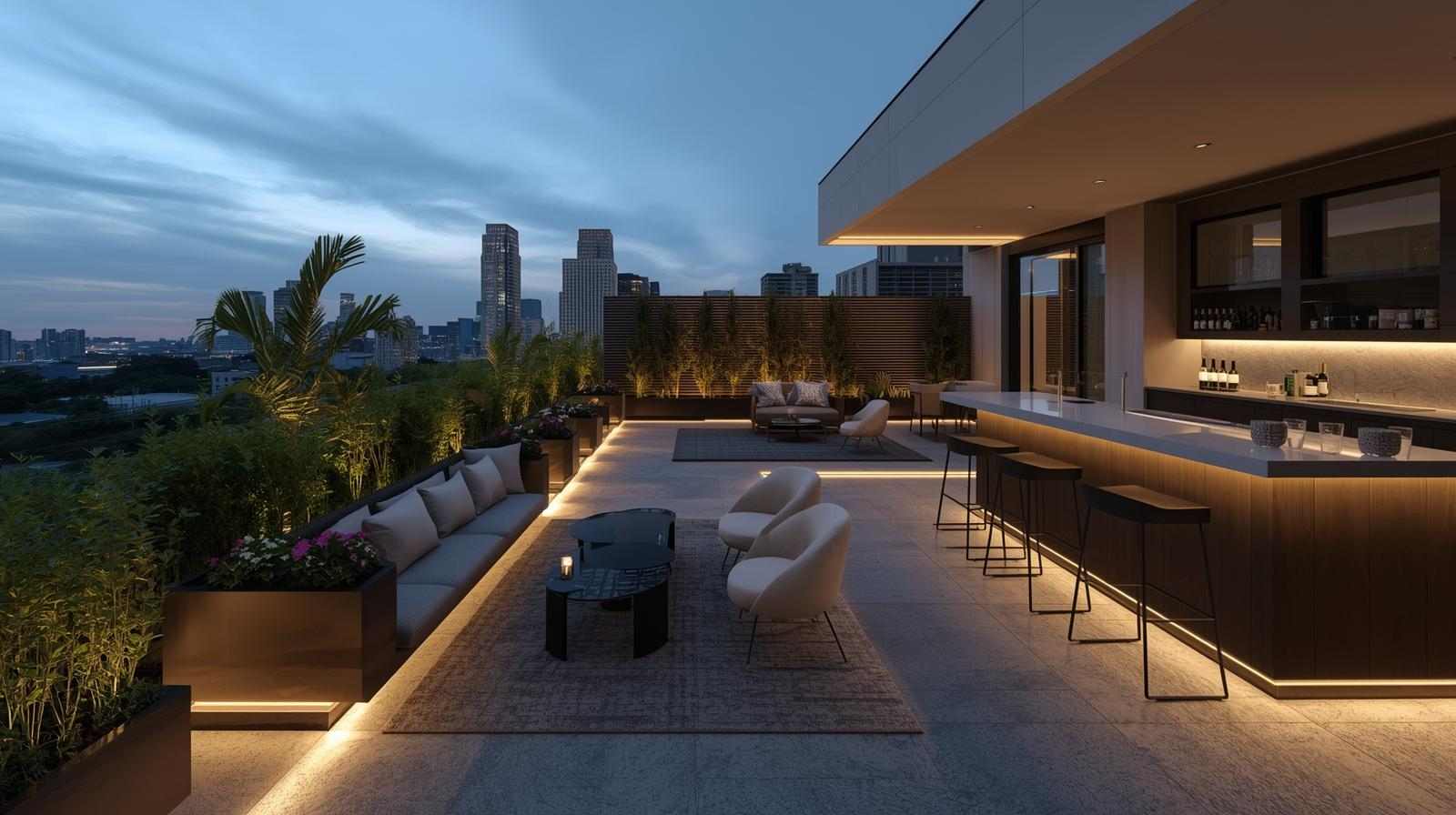 Contemporary Chic Terrace Garden Design