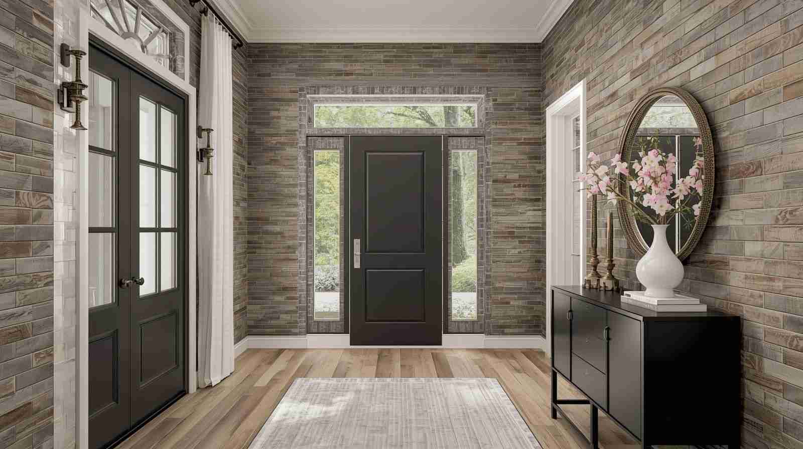 Contemporary Wood Tile Mosaic Walls for Feature Walls